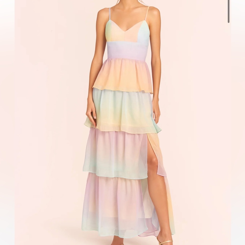 Amanda Uprichard Thaddea Maxi in Rainbow